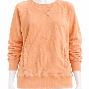 Zenana Distressed Peach Sweatshirt